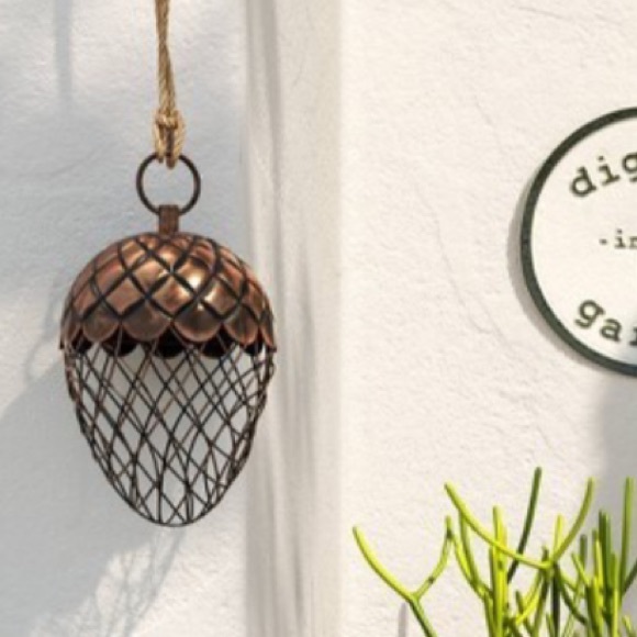Target Threshold Outdoor Acorn Bird Feeder 7.5" Suet - Copper Hanging Feeder - Picture 1 of 16